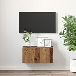 vidaXL Meuble TV Vieux bois Panneau de particules Moyen Meuble TV