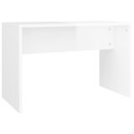 vidaXL Tabouret de toilette Blanc brillant70x35x45cm Bois d'ingénierie