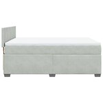 vidaXL Sommier à lattes de lit et matelas Gris clair 160x200cm Velours