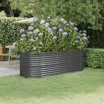 vidaXL Lit surélevé de jardin Acier enduit de poudre Anthracite