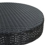 vidaXL Table de jardin Noir 60 5x106 cm Résine tressée