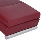 vidaXL Chaise longue Rouge bordeaux Similicuir