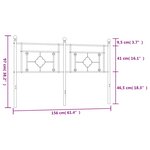 vidaXL Tête de lit métal blanc 150 cm