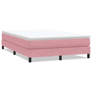 vidaXL Sommier à lattes de lit sans matelas rose 160x210 cm velours