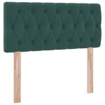 vidaXL Lit de Rangement avec matelas Vert foncé 100 x 200 cm Velours