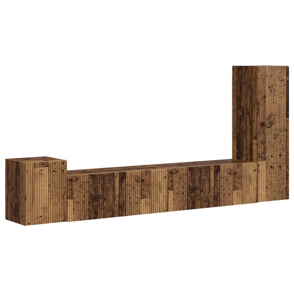 vidaXL Ensemble meuble TV 3 Pièces Bois ancien Bois d'ingénierie