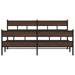 vidaXL Cadre de lit en métal sans matelas chêne marron 200x200 cm