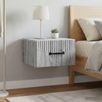 vidaXL Cabinet de chevet mural 2 Pièces Sonoma gris 34 5 x 33 x 20 cm