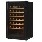La nouvelle cave by continenta edison cave a vin de service 33 bouteilles -  clayettes bois - classe g - porte vitrée - noir