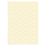 Étiquette de présentation papier premium ivoire mat ovale 45x25 mm