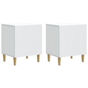 vidaXL Cabinet de chevet 2 Pièces Blanc 43 x 34 5 x 50 cm
