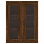 vidaXL Buffet haut Chêne marron 69 5x34x180 cm Bois d'ingénierie