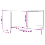 vidaXL Meuble TV mural avec lumières LED sonoma gris 80x31x35 cm