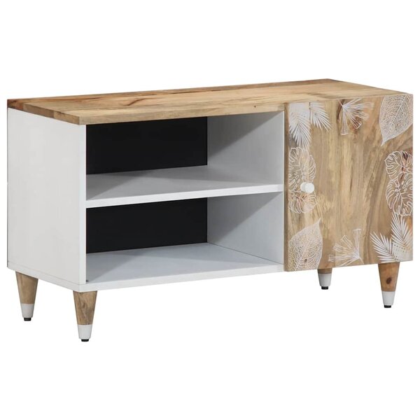 vidaXL Meuble TV 80x31 5x46 cm bois massif de manguier