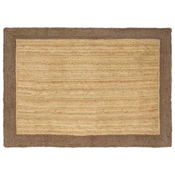 vidaXL Tapis de surface Gris 120 x 170 cm Jute