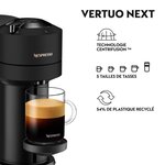 Machine à café - KRUPS YY4801FD Vertuo Next Machine Expresso Nespresso + 52 capsules de café offertes