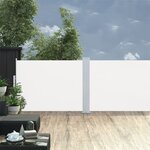 vidaXL Auvent latéral rétractable Crème 120 x 1000 cm