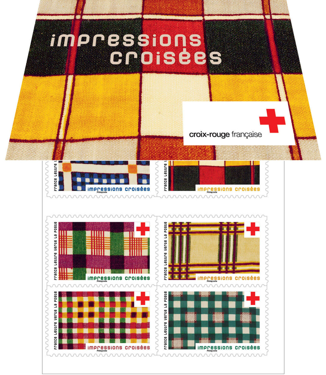10 timbres La Croix Rouge Française Impressions croisées Lettre Verte La Poste