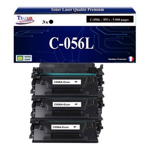 T3AZUR -3x Toners compatibles avec Canon 056L (3006C002) pour Canon i-SENSYS LBP320  LBP325x  MF540  MF542x  MF543x