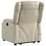 vidaXL Fauteuil inclinable de massage Crème Similicuir
