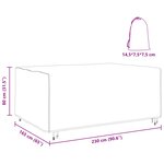 vidaXL Housse pour mobilier d'extérieur Noir 230 x 165 x 80 cm 210D