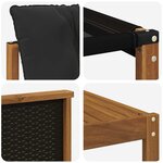 vidaXL Ensemble de canapés d'extérieur 8 pc Naturel et noir