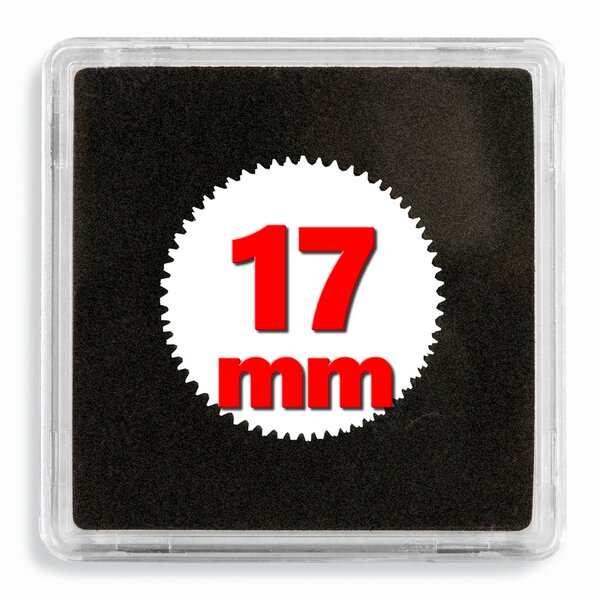Capsules numismatiques carrées Quadrum 17mm. Paquet - 10 capsules