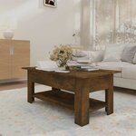 vidaXL Table basse chêne fumé 102x55x42 cm bois d'ingénierie