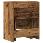 Coiffeuse avec Miroir Bois Vieilli en Bois Ingénierie