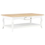vidaXL Table basse Blanc 110 x 60 x 40 cm MDF