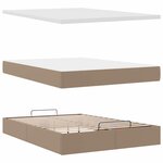 VidaXL Cadre de lit ottoman et matelas cappuccino 140x190cm similicuir