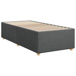 vidaXL Sommier à lattes de lit avec matelas Gris foncé 90x200 cm Tissu