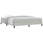 vidaXL Lit à ressorts avec matelas Gris clair 180 x 200 cm tissu