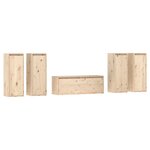 vidaXL Meubles TV 5 Pièces Bois massif de pin