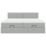 VidaXL Cadre de lit ottoman et matelas gris clair 160x200cm velours