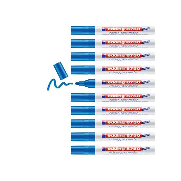 Marqueur Peinture 8750 Spécial Industrie Bleu 2-4 mm x 10 EDDING