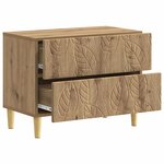 vidaXL Table de chevet Chêne artisanal 62 x 34 5 x 48 cm
