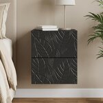 vidaXL Cabinet de chevet mural Noir 34 5 x 33 x 40 cm