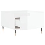 vidaXL Table basse blanc brillant 55x55x36 5 cm bois d'ingénierie