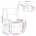 vidaXL Fauteuil de massage inclinable Gris foncé Tissu