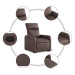 vidaXL Fauteuil inclinable marron similicuir