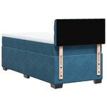 vidaXL Sommier à lattes de lit avec matelas bleu 80x200 cm velours