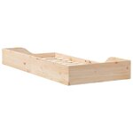 vidaXL Cadre de lit surélevé Marron 90 x 200 cm Bois massif en pin