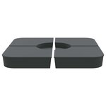 vidaXL Ensemble de base de parasol pour parasols à pied croisé 4Pièces PP