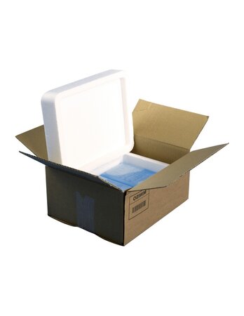 (CLS 16 ENS ISOT+Caisse CARTON) Caisse d'expédition isotherme CARRÉE 8l