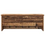 vidaXL Porte-manteau mural avec étagère Bois ancien 80 x 20 x 30 cm