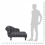 vidaXL Chaise longue Noir et blanc Tissu