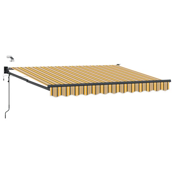 vidaXL Auvent rétractable électrique Jaune et Gris 3 x 2 5 m