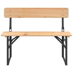 vidaXL Ensemble de tables à bière pliantes 3 Pièces bois massif de sapin