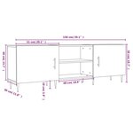 vidaXL Meuble TV blanc 150x30x50 cm bois d'ingénierie